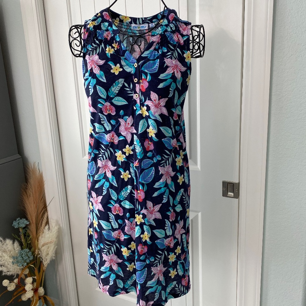 Kiwi Fresh Floral Dress Sz M